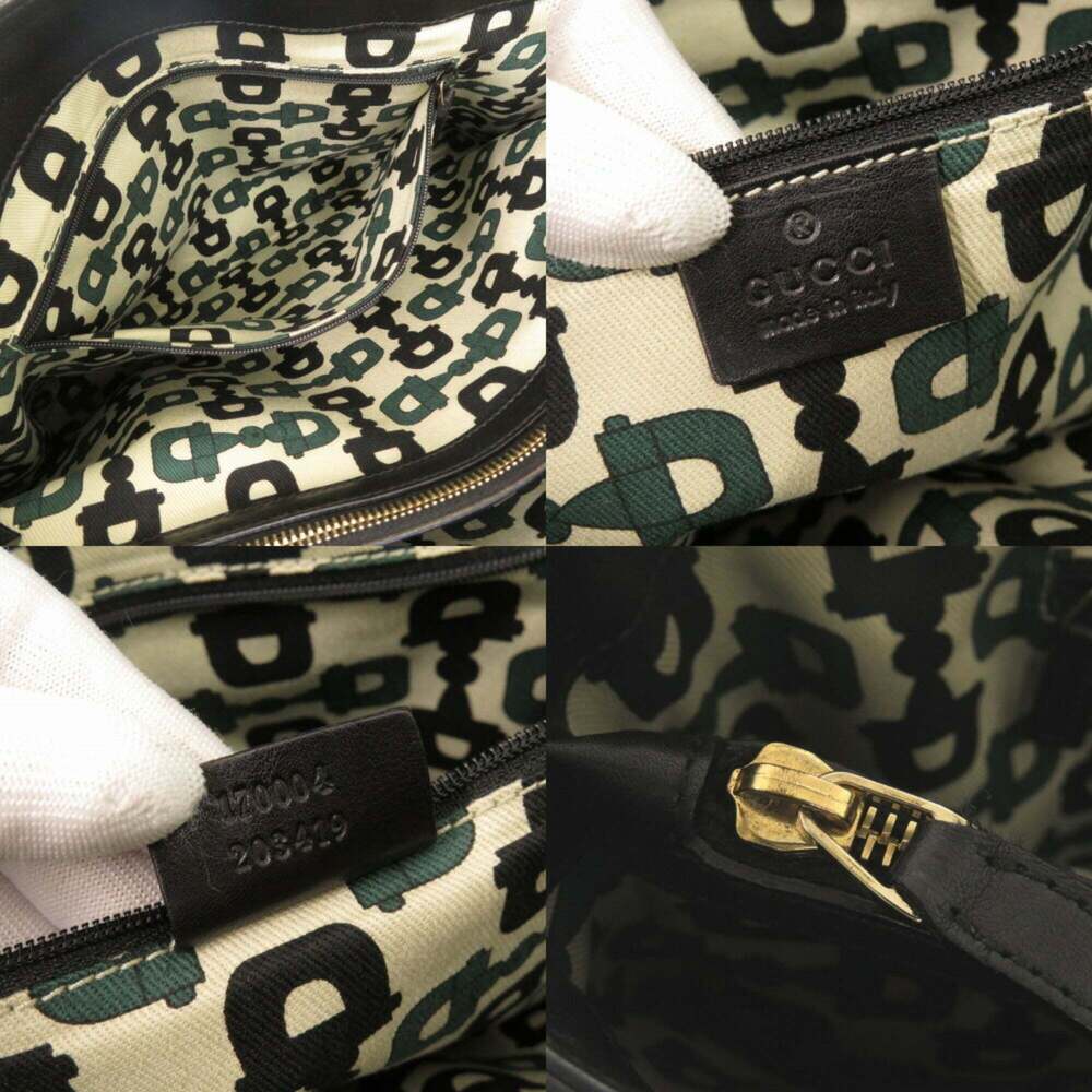 GUCCI Authentic Black Leather Tote Bag - Picture 10 of 10